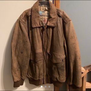 Aeropostale leather bomber jacket vintage